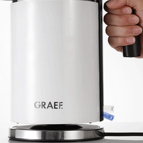 GRAEF WK401 Wasserkocher 1Liter wei&amp;szlig;/Edelstahl Slike