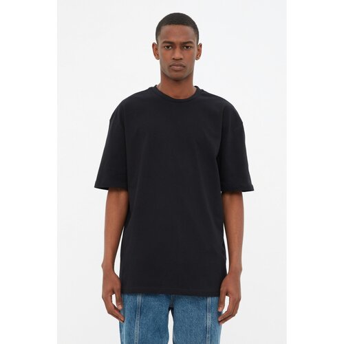 Trendyol Black Men's Basic 100% Cotton Relaxed Fit Crew Neck Short Sleeved T-Shirt Cijene