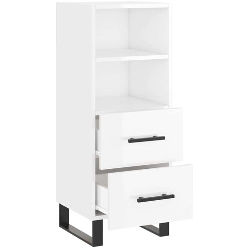 vidaXL Komoda sjajna bijela 34 5 x 34 x 90 cm od konstruiranog drva Cijene