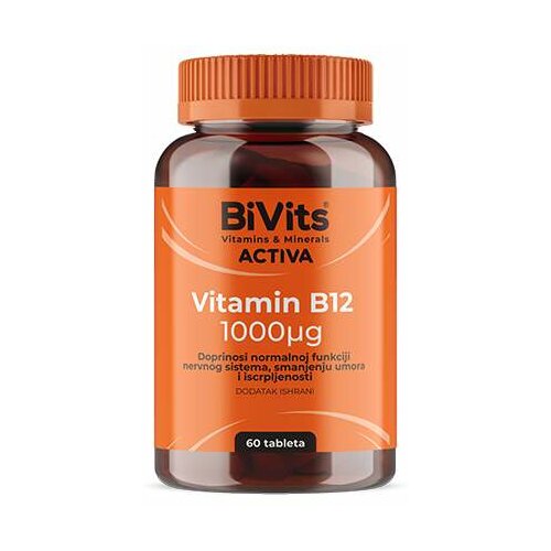 BiVits activa vitamin B12 1000 µg, 60 tableta Cene
