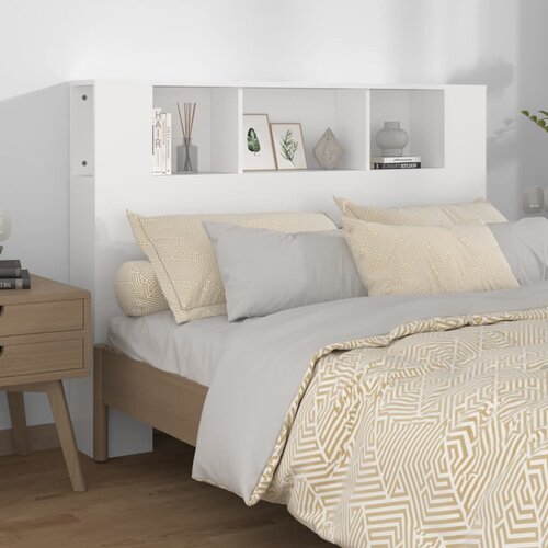 vidaXL vzglavna omarica bela 140x18,5x104,5 cm Cene