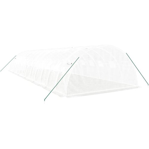  Staklenik s čeličnim okvirom bijeli 48 m&amp;sup2; 12 x 4 x 2 m Slike