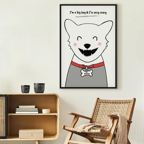  Slika - Doggy Harry (1 Part) Vertical 80x120 U crnom drvenom okviru Slike