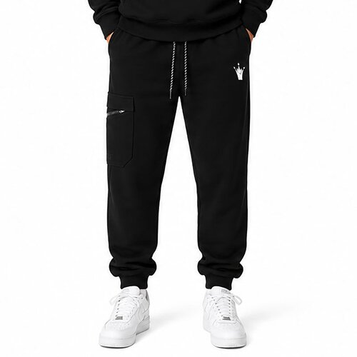 361_Degrees Mu&amp;scaron;ki donji deo trenerke Knit Pants Jokić, Crni Slike