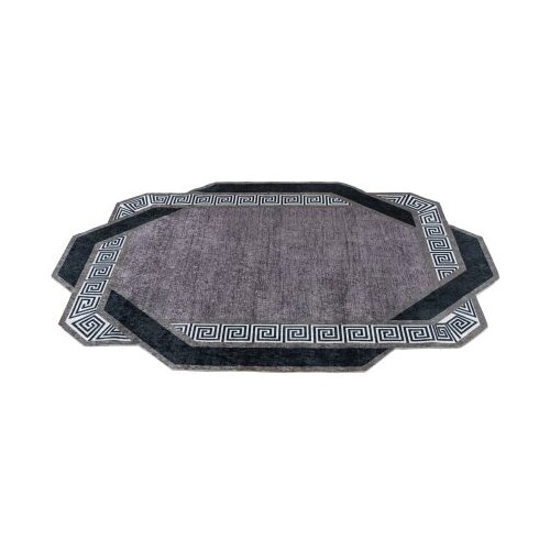Conceptum Hypnose tepih Hmnt955, Heksagonalni, 80x150 cm, Crno-sivi Cene