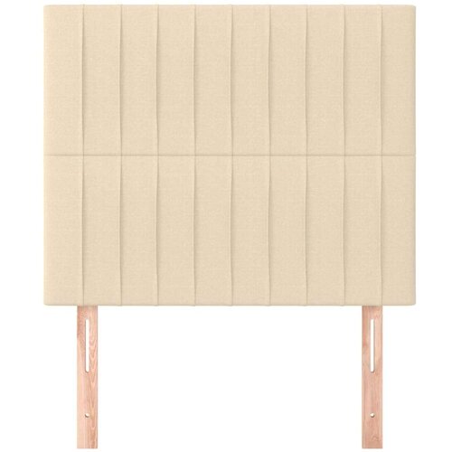  Uzglavlja 2 kom krem 80x5x78/88 cm od tkanine Slike