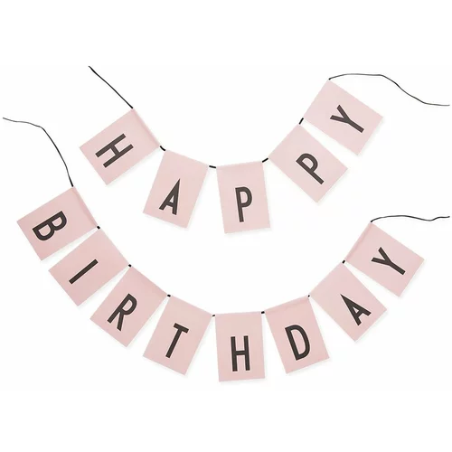 Design Letters roza girlanda Happy Birthday