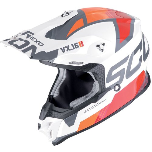 Scorpion Vx-16 evo air analog white-orange kaciga Cene