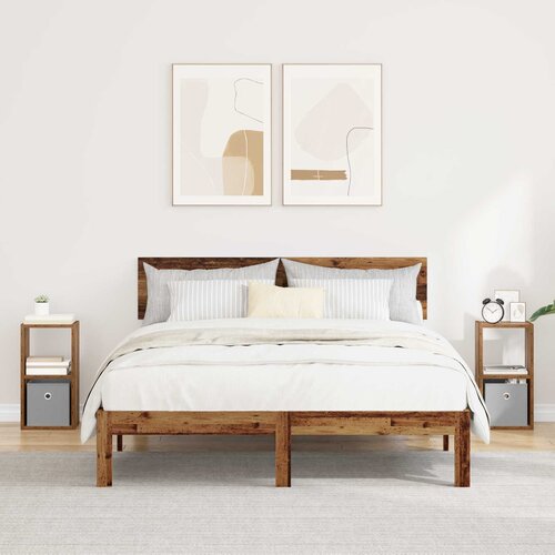  Noćni ormarić s ladicama 2 pcs Staro drvo 25,5 x 22 x 49,5 cm Cene