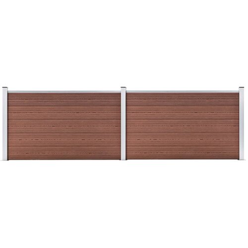 vidaXL Vrtna ograja WPC 353x106 cm rjava Cene