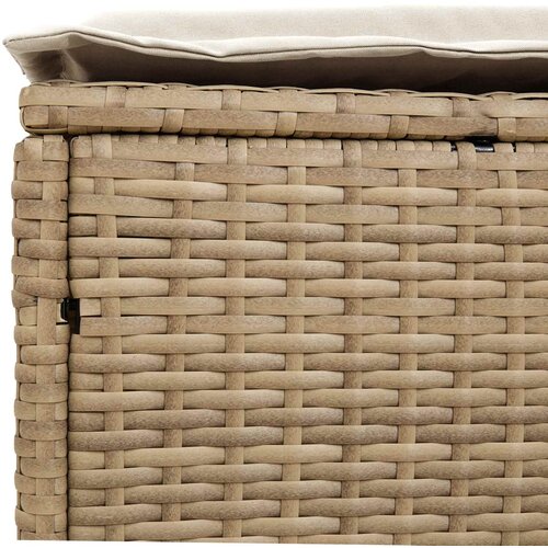  Vrtni otoman s jastukom 2 Komad 38 x 38 x 45 cm PE ratan Slike
