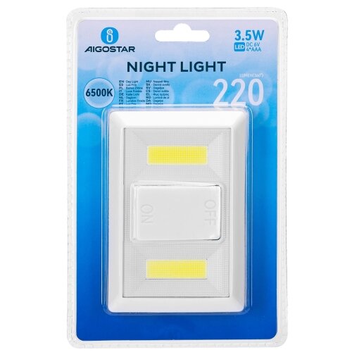 Aigostar LED prenosna noćna svetiljka LED/4xAAA 6500K Slike