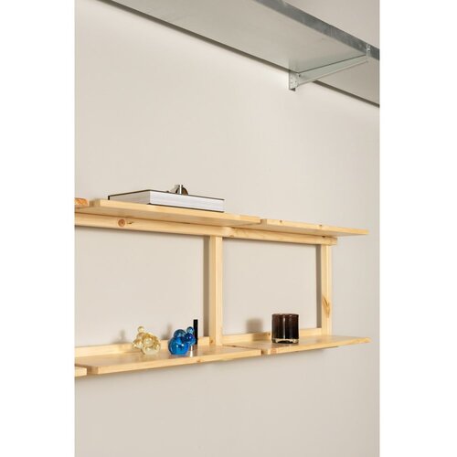 Karup Design Stenska polica iz masivnega bora v naravni barvi 192x47,5 cm Groove &amp;ndash; Slike