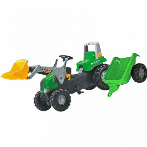 Rolly Toys traktor na pedale junior sa kašikom i prikolicom Slike