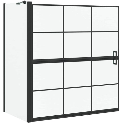 vidaXL Kopalna tu&scaron; zavesa Črna in prozorna 116 x 68 x 128 cm, (5000093282) Cene