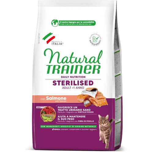 Natural trainer Cat Sterilised Adult, losos - različna pakiranja 3 kg Cene