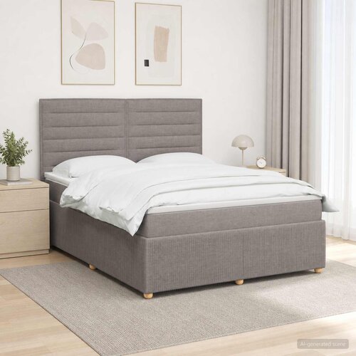  Boxspring krevet s madracem Sivosmeđa 140 x 190 cm Tkanina Cene