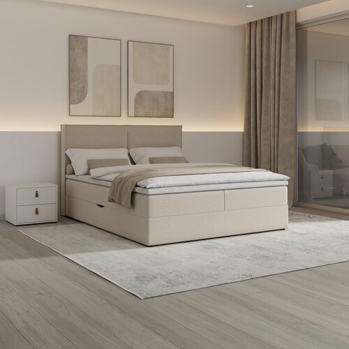 Bessagi Home Postelja Z Vzmetnico Imola, Krem, Z Nadvložkom, 160x200 Slike