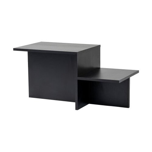 Hanah home stočić za dnevnu sobu harmony - wood black wood black coffee table Slike