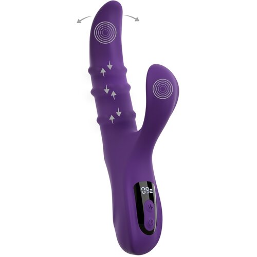 You2Toys Nodding Rabbit Vibrator with 3 Moving Rings Purple Slike