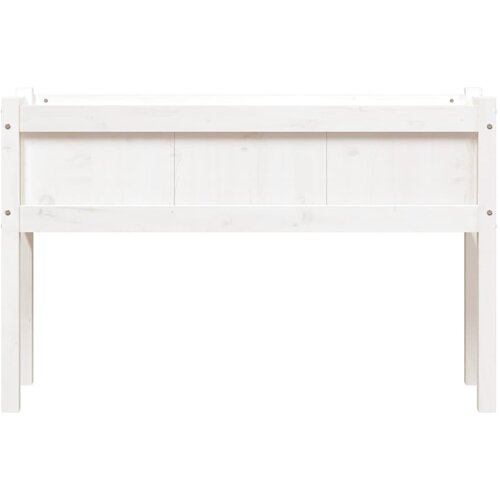  Vrtna sadilica s nogama bijela 110x31x70 cm od masivne borovine Slike