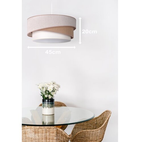  Duolla - Visilica na sajli KOBO 1xE27/15W/230V &amp;Oslash; 45 cm bež/braon/bela Slike