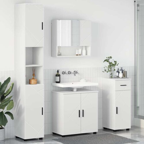  Set namje&scaron;taja za kupaonicu s ladicama Zidne 4 pcs Bijelo Cijene