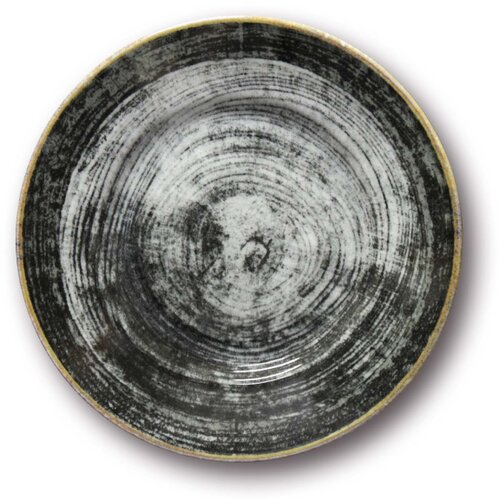 Saturnia black Round Ischia plitki tanjir 21 cm Slike