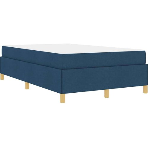  Krevet s opruga kutije Plava i bijela 120 x 200 cm tkanina Slike