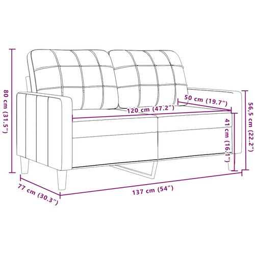  2-dijelni set sofa s jastucima smeđi bar&amp;scaron;unasti Slike