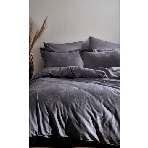  hoten - grey grey satin double quilt cover set Cene