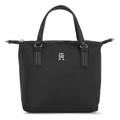 Tommy Hilfiger Ročna torba Poppy Th Small Tote AW0AW15640 Črna