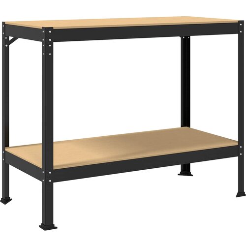  Radna klupa Crna 115 x 55 x 91 cm Projektirano drvo i metal Slike