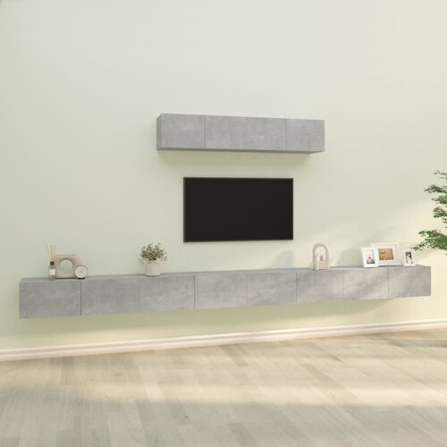 VidaXL 4-dijelni set TV ormarića siva boja betona konstruirano drvo Slike
