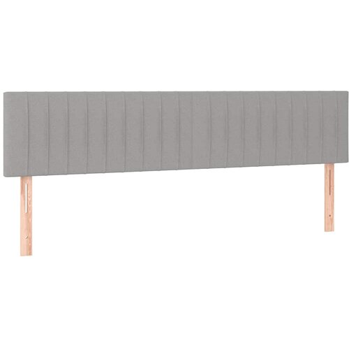  Krevet s oprugama i madracem svjetlosivi 200 x 200cm od tkanine Slike