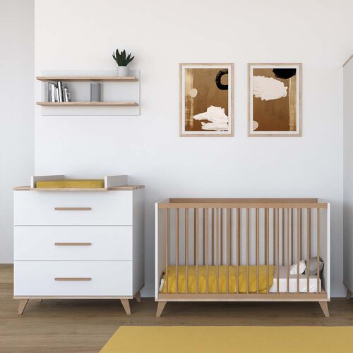 Faktum flip kinderbet 120x60 cm, White-Oak Slike