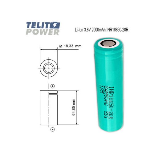 Samsung Li-Ion 3.6V 2000mAh INR18650-20R ( 1408 ) Cene
