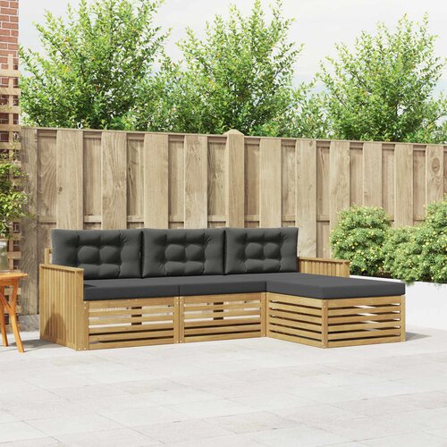  Set vanjskih sofa 4 kom. Bijela i antracit Cijene