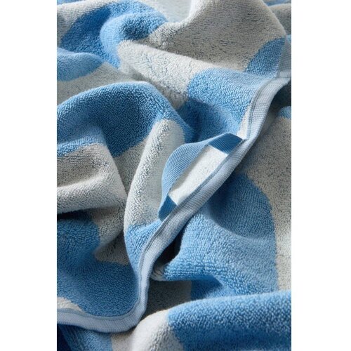 Jotex Bijeli/svijetlo plavi pamučan ručnik 90x150 cm Waves &amp;ndash; Slike