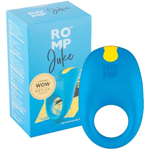ROMP Juke - punjivi, vodootporni, vibrirajući prsten za penis (plavi) Cijene
