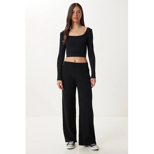  Ženske pantalone KI00096, Crne Slike