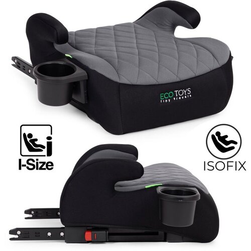 ECO TOYS ISOFIX i-Size booster autosjedalica za djecu 125&amp;ndash;150 cm s držačem za ča&amp;scaron;u Slike