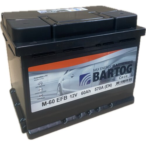  Akumulator Bartog M-60 EFB 60Ah D+ 570A(EN) 242x175x190 Slike