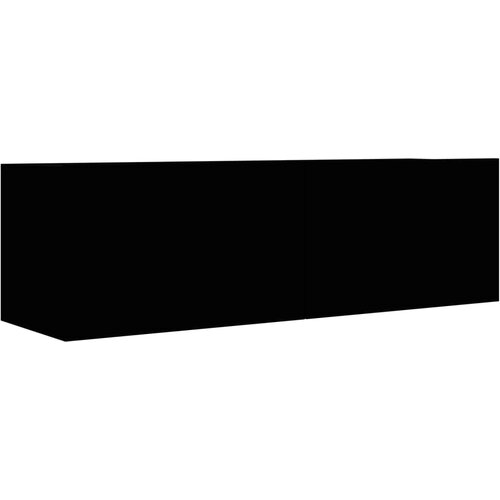 Maison Chic TV omarica - TV enota - Televizijska omarica črna 100x30x30 cm inženirski les, (21700538) Slike