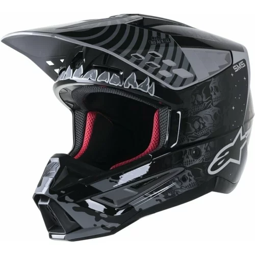 Alpinestars S-M5 Solar Flare Helmet Black/Gray/Gold Glossy XL Kaciga