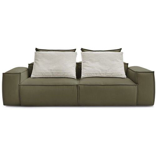Bobochic Paris Zelena sofa od imitacije kože 260 cm Boheme – Cijene