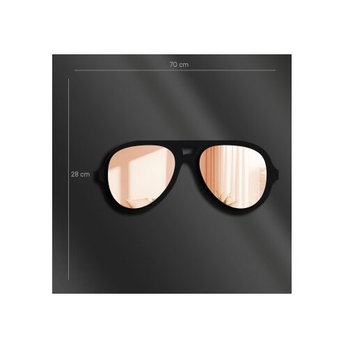 Wallxpert Ogledalo Ozgl508, 70x28 cm, Rose-gold Slike