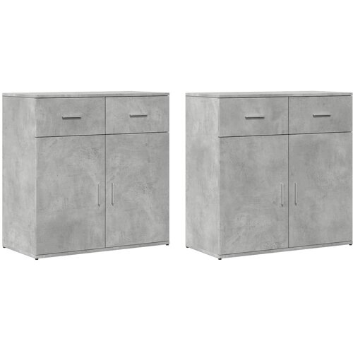 Maison Chic Komoda - Predalnik 2 kosa betonsko siva 79x38x80 cm inženirski les, (21719163) Cene