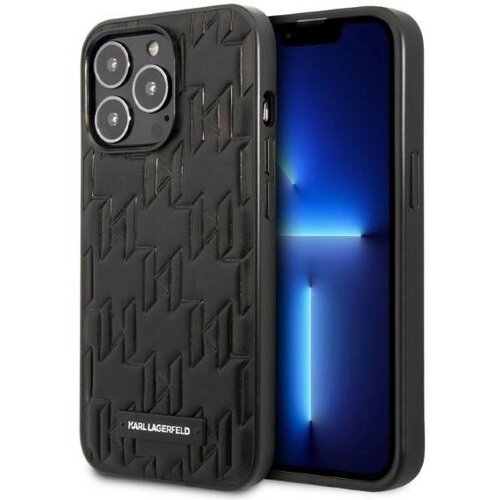 Karl Lagerfeld OVITEK PLAKETA MONOGRAM ZA IPHONE 13 PRO MAX ČRN, (21897703) Cene