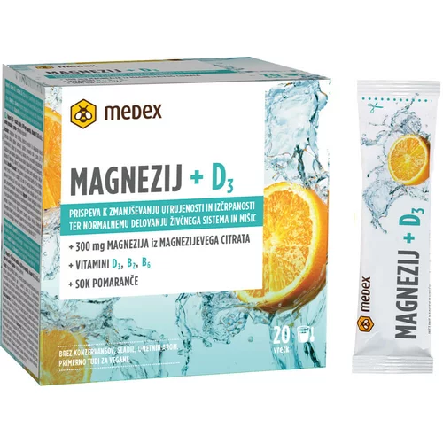 Medex Magnezij + D3, napitek v prahu